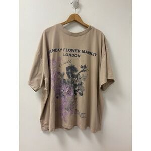 ASOS Curve London Flower Market Graphic T-shirt Purple Sz 3X Out Of Stock
